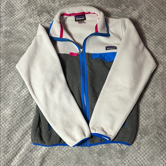 Patagonia Two-Tone Fleece Jacket with Blue Accents - Picture 5 of 6